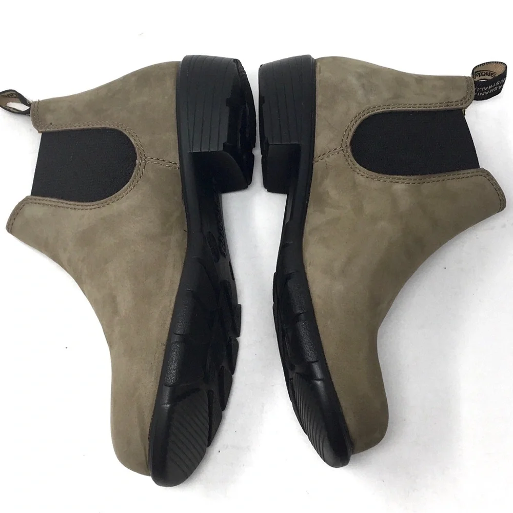 Blundstone 1974 Ankle Suede Leather Stone Nubuck Heeled Chelsea Boots US 7 - Picture 11 of 16